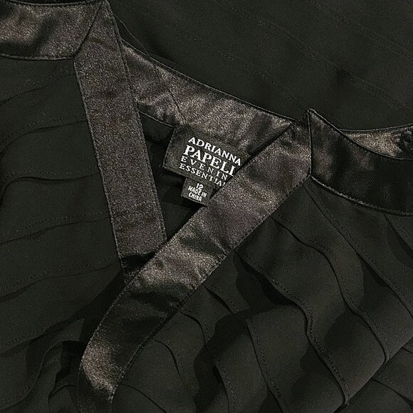 ADRIANNA PAPELL - Black tiered ruffle open blazer - Picture 11 of 11